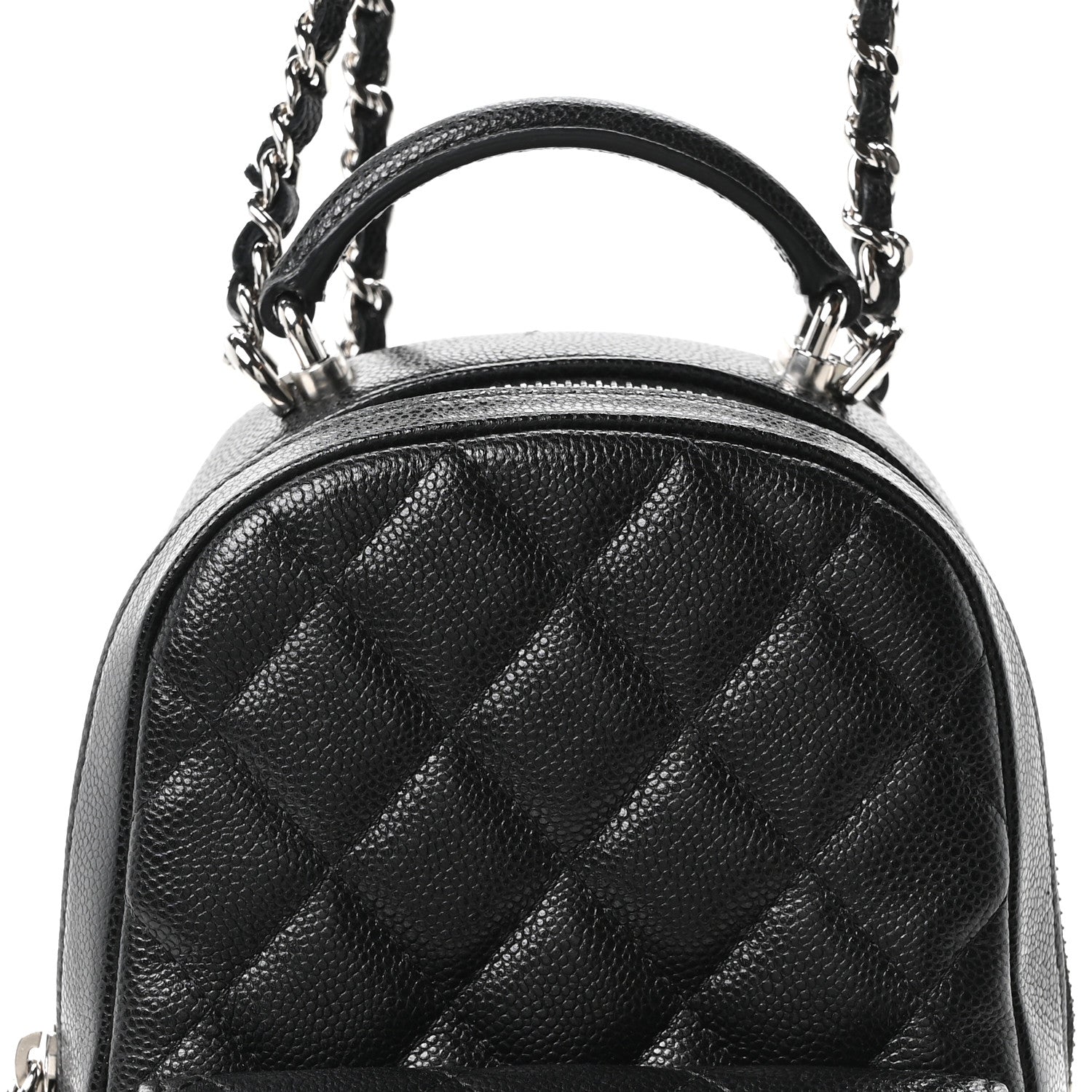 Chanel Caviar Quilted CC Mini Classic Backpack Black 7 of 10