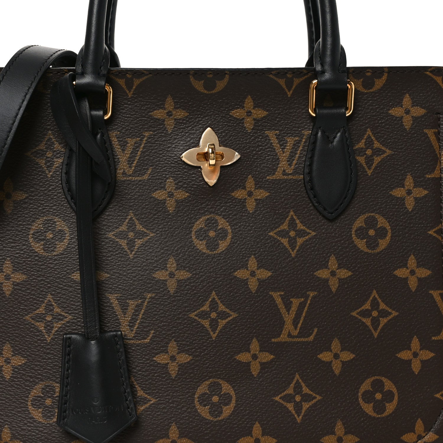 Louis Vuitton Monogram Flower Tote Black 7 of 9