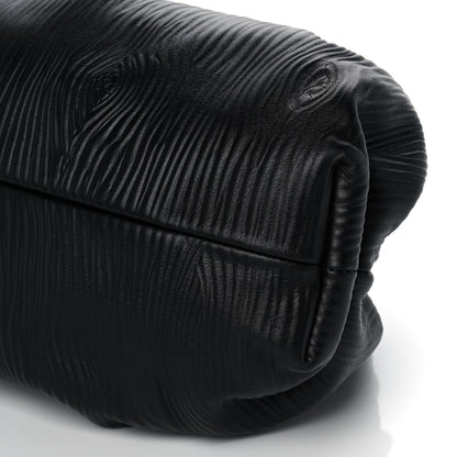 Bottega Veneta Bark Calfskin Embossed The Pouch Oversized Clutch Black 10 of 11