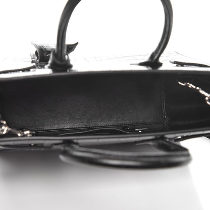 Saint Laurent Calfskin Crocodile Embossed Baby Sac De Jour Black 5 of 7