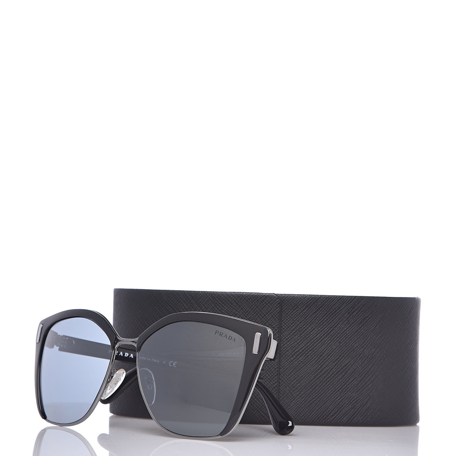 Prada Cat Eye Sunglasses SPR56T Black 7 of 7