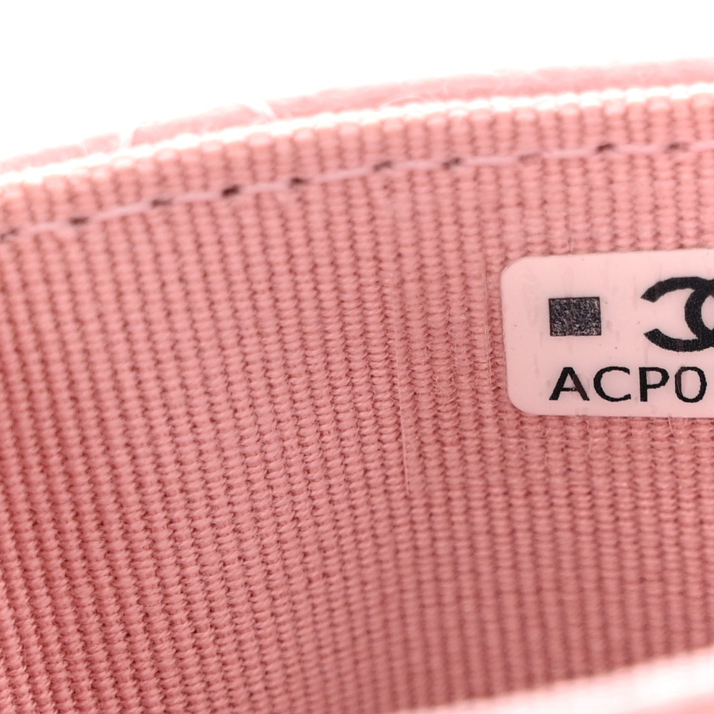 Caviar Quilted Flap Card Holder Wallet Light Pink