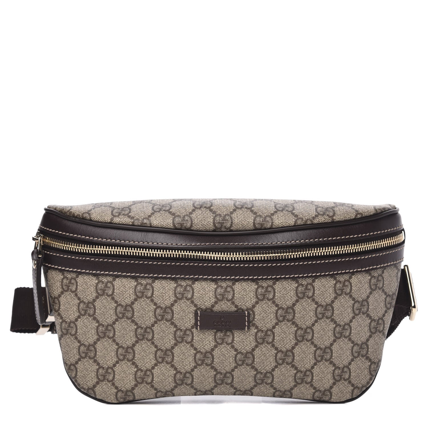 Gucci GG Supreme Monogram Belt Bag Dark Brown 1 of 10
