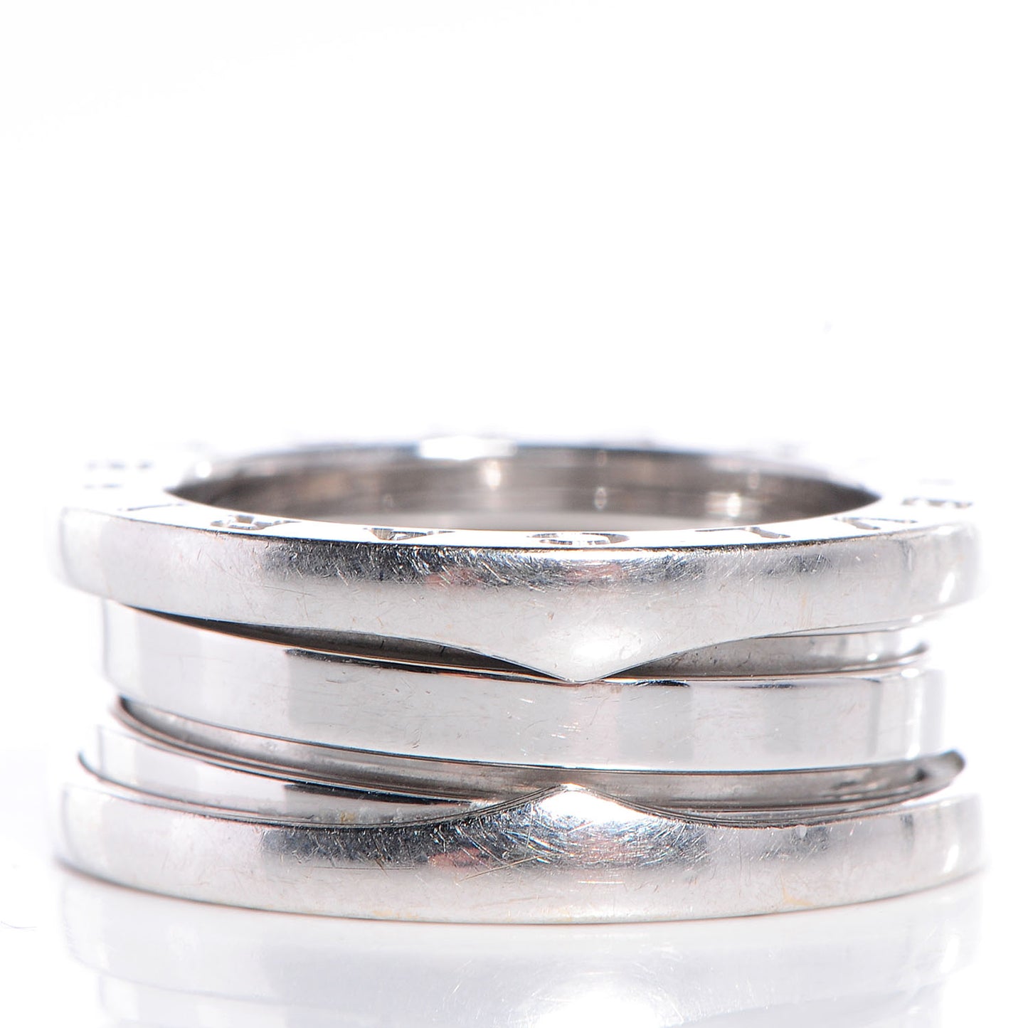 18K White Gold B.Zero1 Three-Band Ring 48 4.5