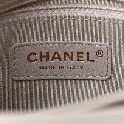 Chanel Grained Calfskin Stitched Medium Chevron Chic Top Handle Flap Beige 8 of 11