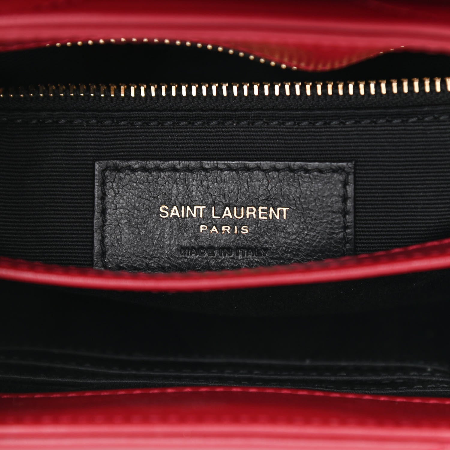 Saint Laurent Calfskin Y Quilted Monogram Toy Loulou Crossbody Bag Opyum Red 6 of 10