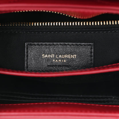 Saint Laurent Calfskin Y Quilted Monogram Toy Loulou Crossbody Bag Opyum Red 6 of 10