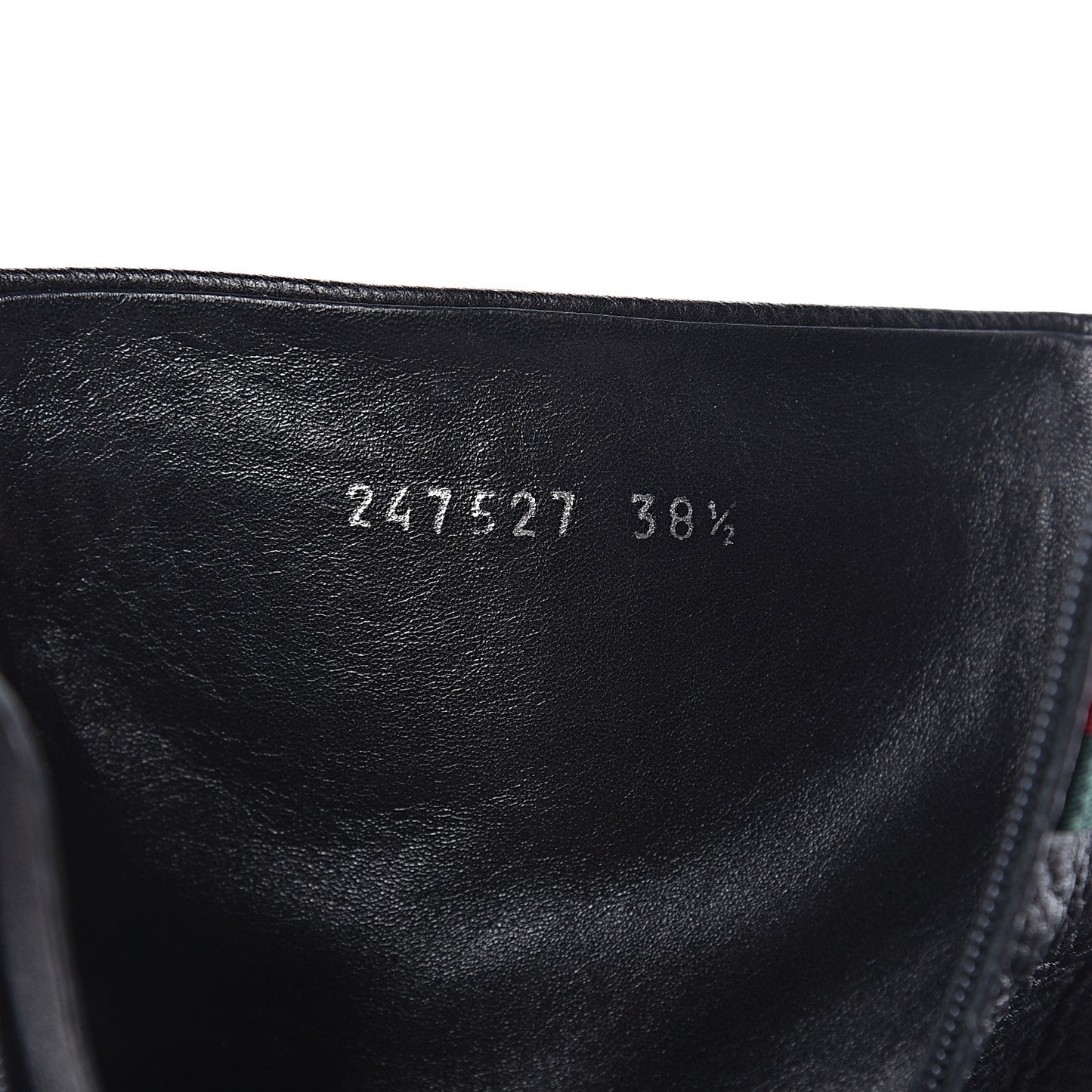 Calfskin Web Libeccio Boots 38.5 Black