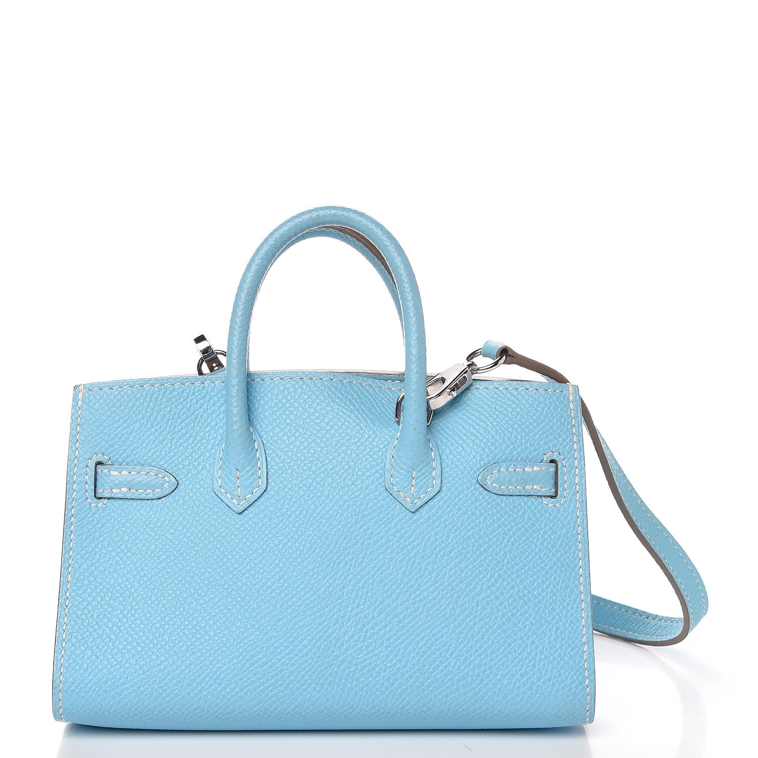 Hermes Epsom Micro Birkin 15 Celeste 6 of 29