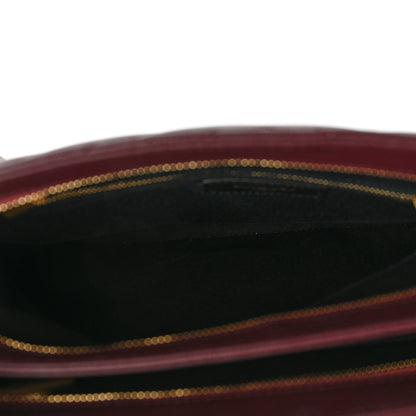 Saint Laurent Grain de Poudre Matelasse Chevron Small Tribeca Shopping Bag Rouge Legoin 5 of 9
