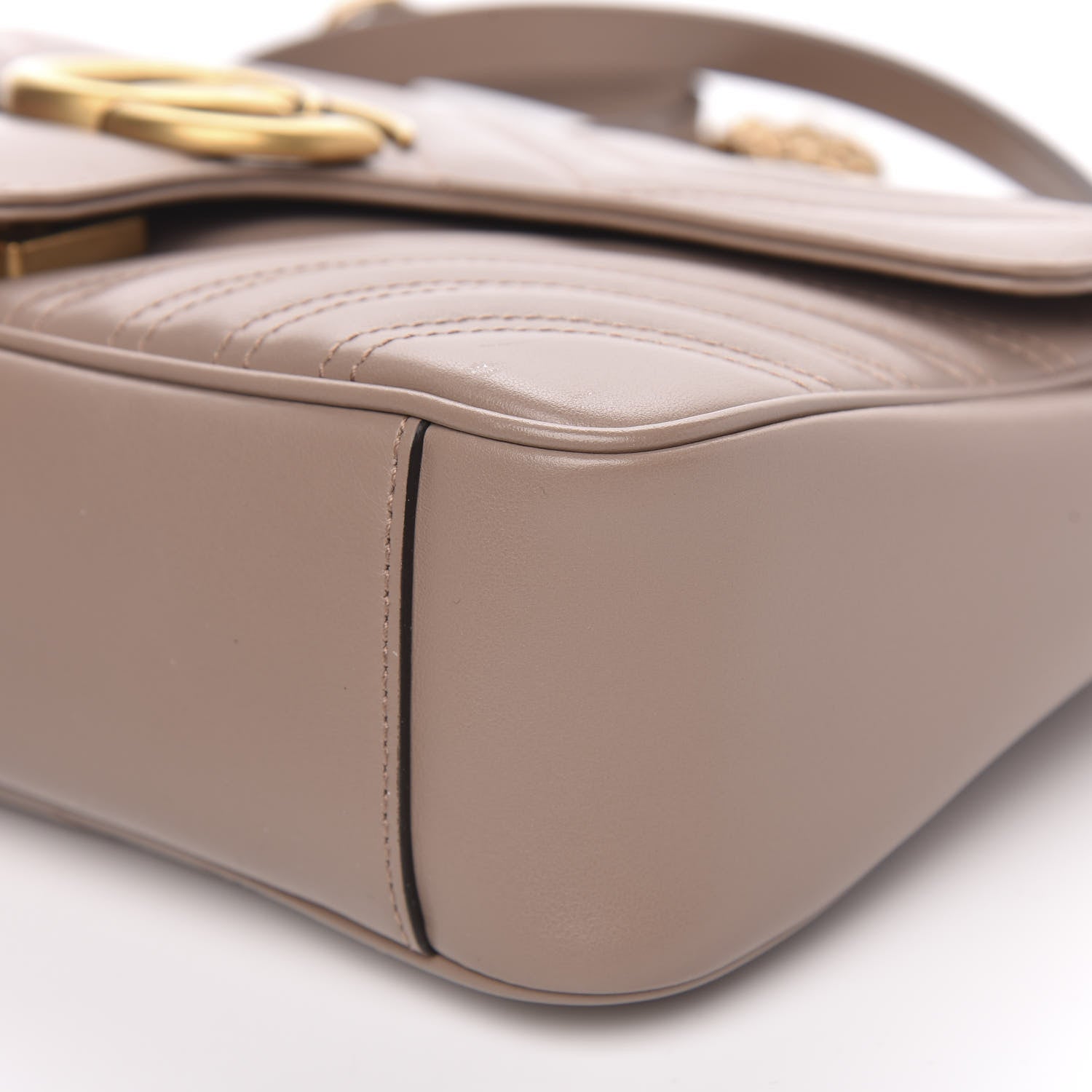 Gucci Calfskin Matelasse Small GG Marmont Shoulder Bag Porcelain Rose 10 of 12