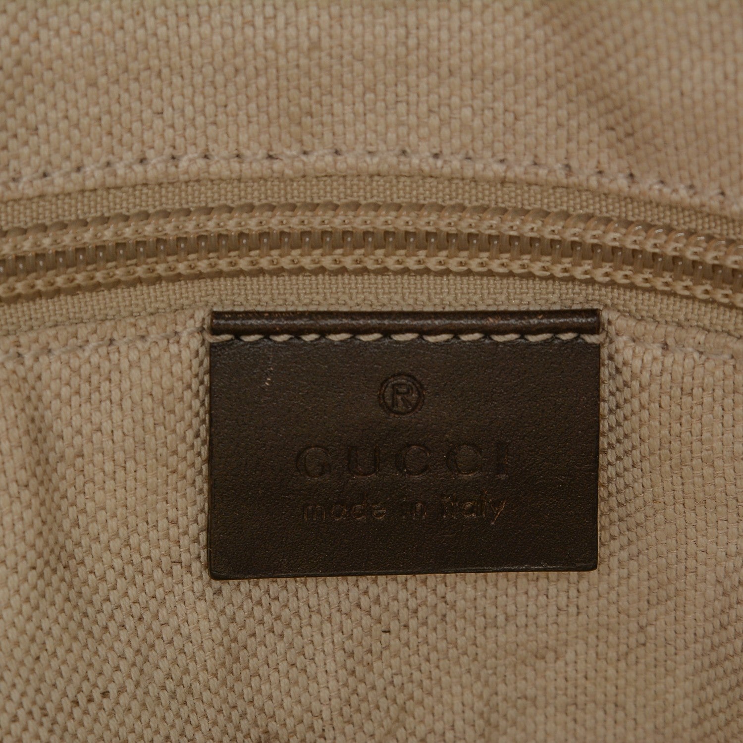 Gucci GG Supreme Monogram Medium Zippered Tote Dark Brown 6 of 7