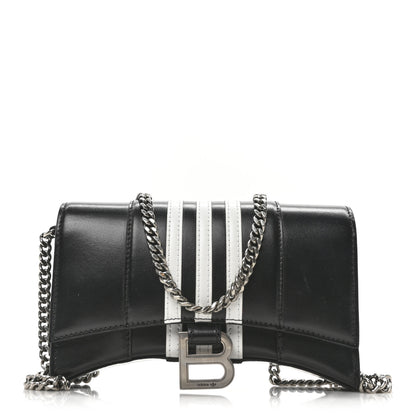 Balenciaga X ADIDAS Box Calfskin Hourglass Chain Bag Black 1 of 9
