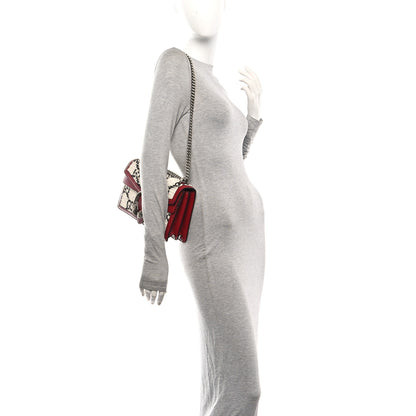 Gucci Tweed GG Monogram Small Dionysus Shoulder Bag White Black Romantic Cherry 2 of 13