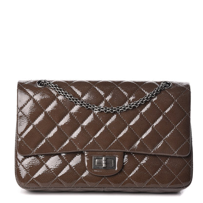 Chanel Crinkled Patent Quilted 2.55 Reissue 227 Flap Brown 1 of 13