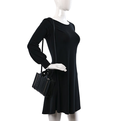 Chloe Calfskin Mini Woody Ribbon Tote Black 2 of 10