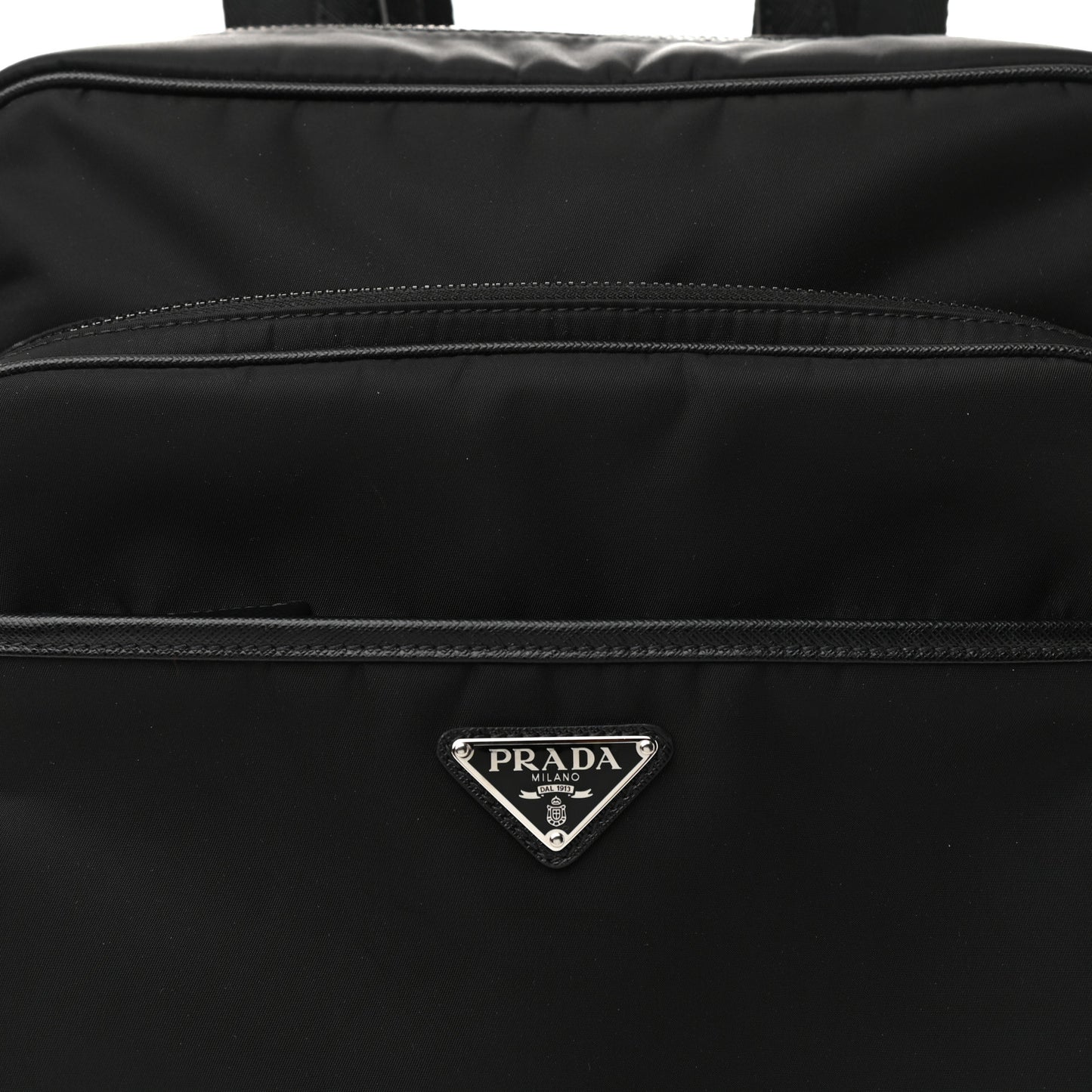 Re-Nylon Saffiano Mens Backpack Black