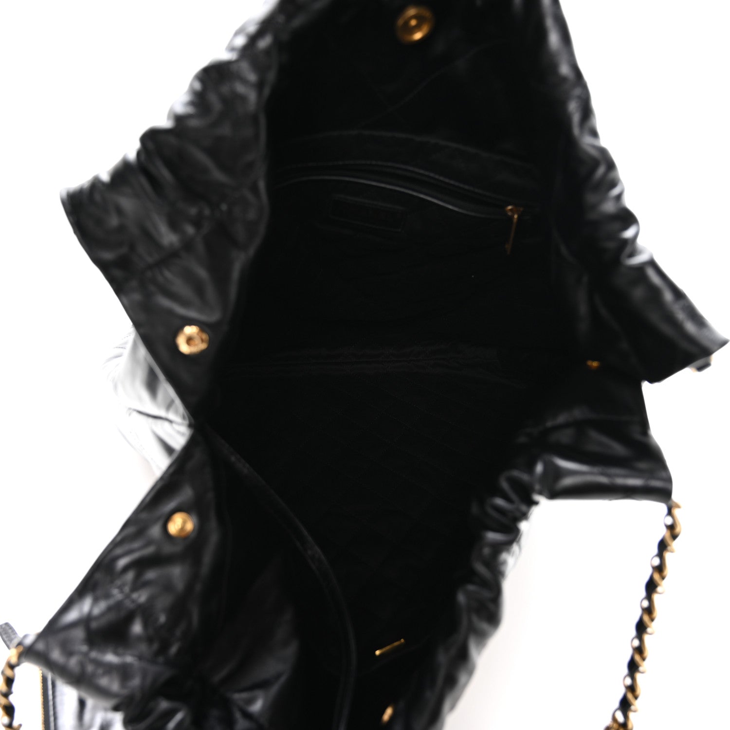 Chanel Shiny Calfskin Quilted Large Chanel 22 Black 6 of 11