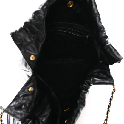 Chanel Shiny Calfskin Quilted Large Chanel 22 Black 6 of 11