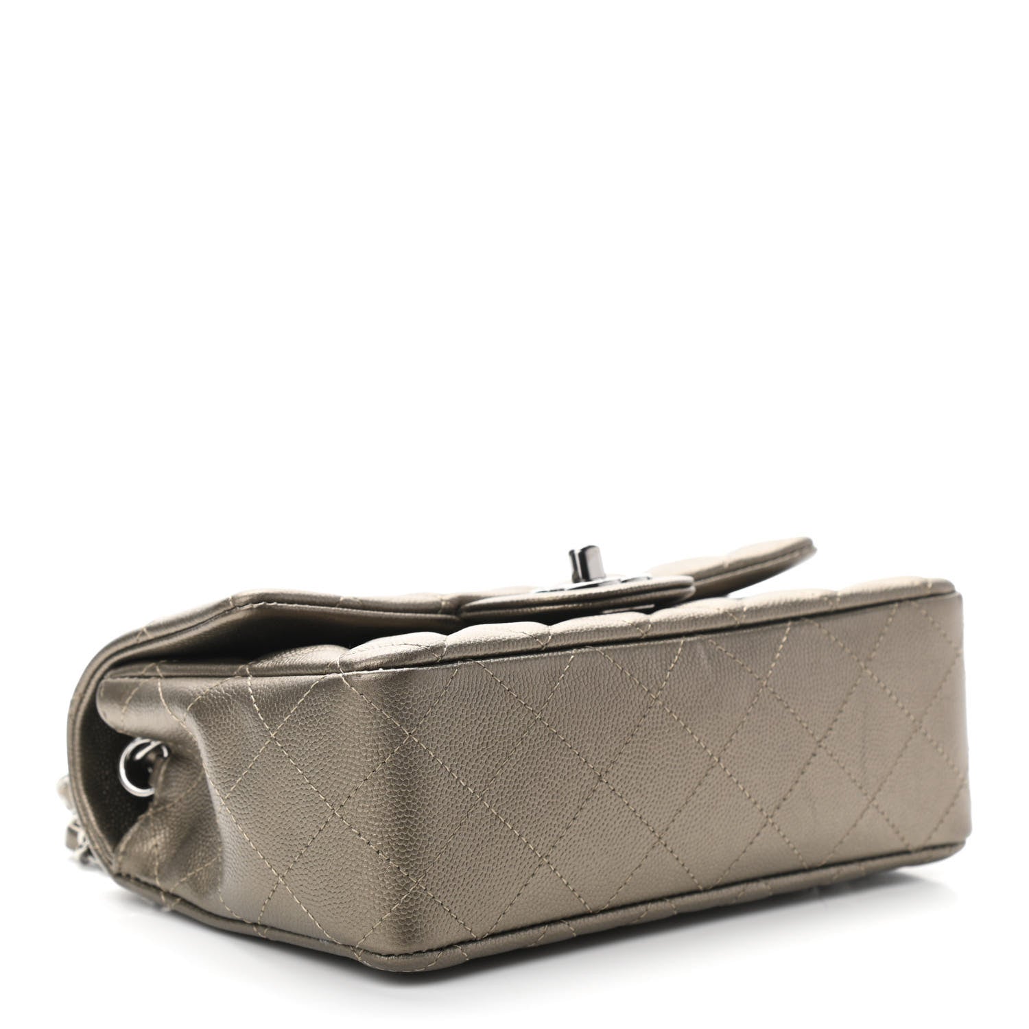 Chanel Iridescent Caviar Quilted Mini Rectangular Flap Bronze 4 of 13
