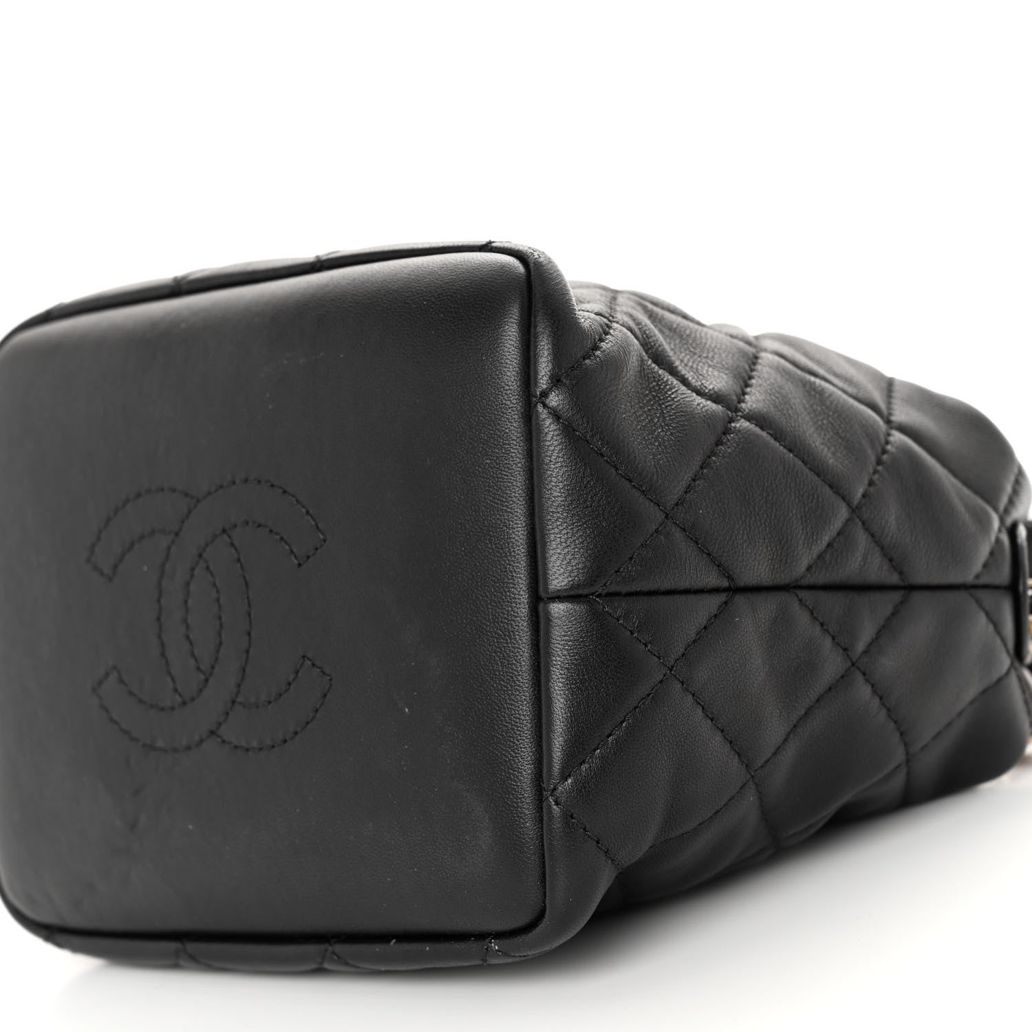 Chanel Lambskin Quilted Small Perfect Meeting Hobo Black 10 of 11