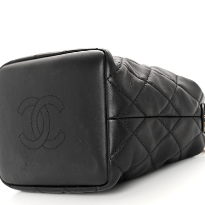 Chanel Lambskin Quilted Small Perfect Meeting Hobo Black 10 of 11