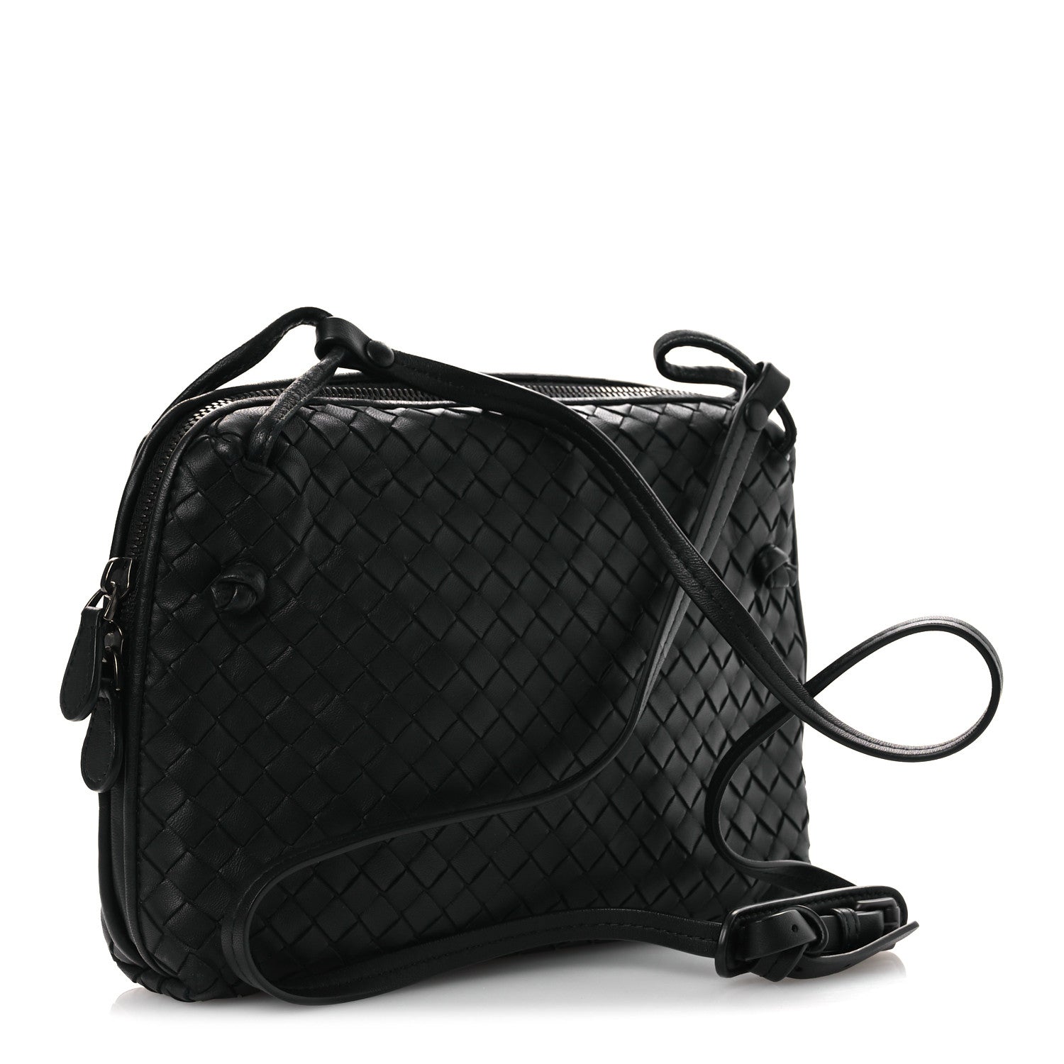 Bottega Veneta Nappa Intrecciato Nodini Bag Black 3 of 13