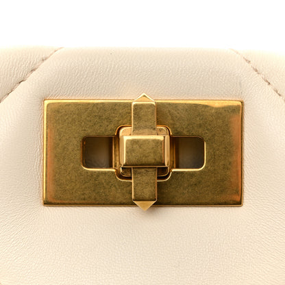 Valentino Garavani Nappa Small Roman Stud The Handle Bag Ivory 11 of 12