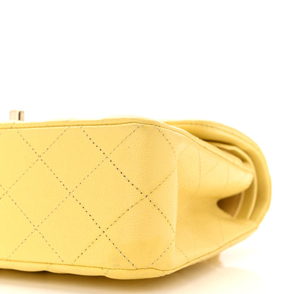 Chanel Caviar Quilted Small Double Flap Yellow 10 of 10