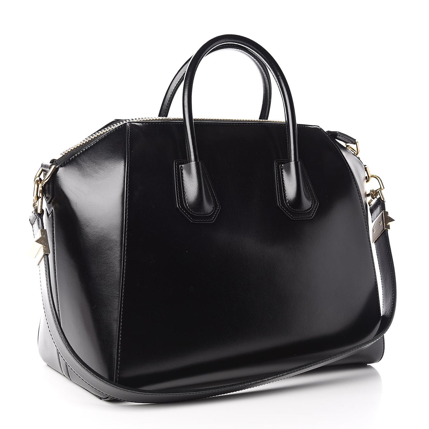 Shiny Lord Calfskin Medium Antigona Black