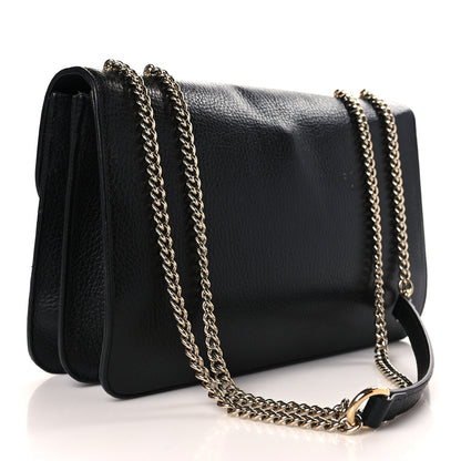 Gucci Dollar Calfskin Interlocking G Shoulder Bag Black 3 of 10