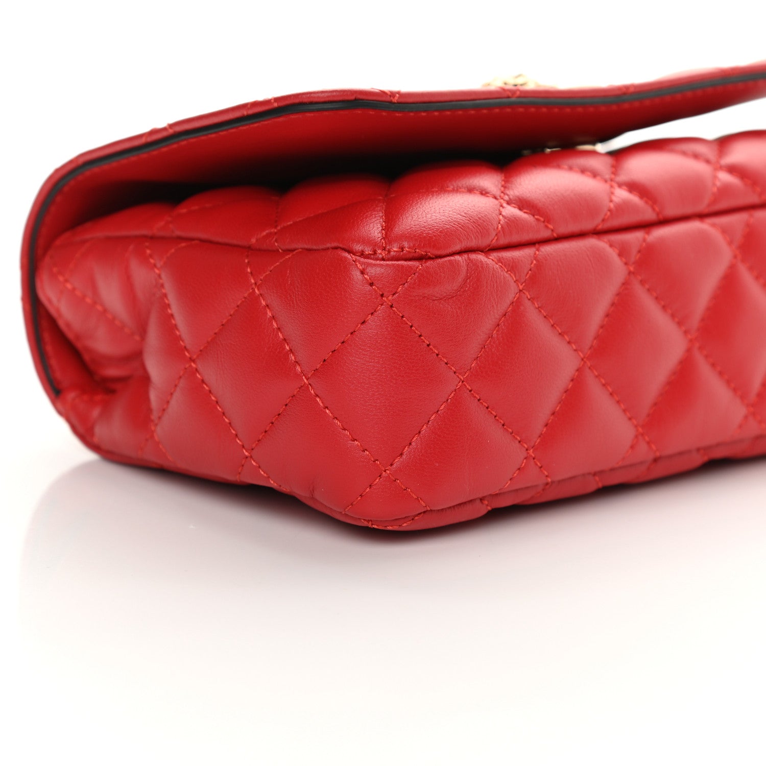 Versace Nappa Quilted Small Medusa Chain Crossbody Red 9 of 11