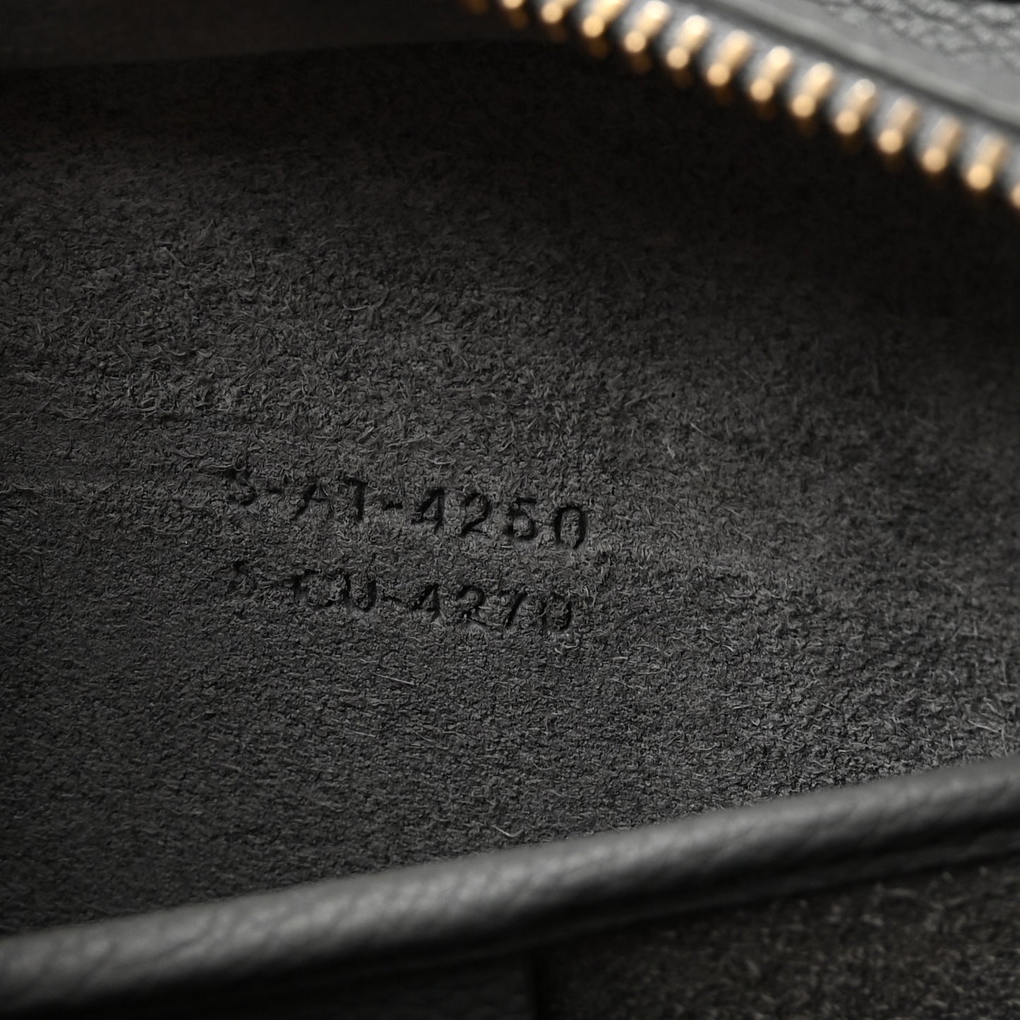 Drummed Calfskin Nano Luggage Kohl