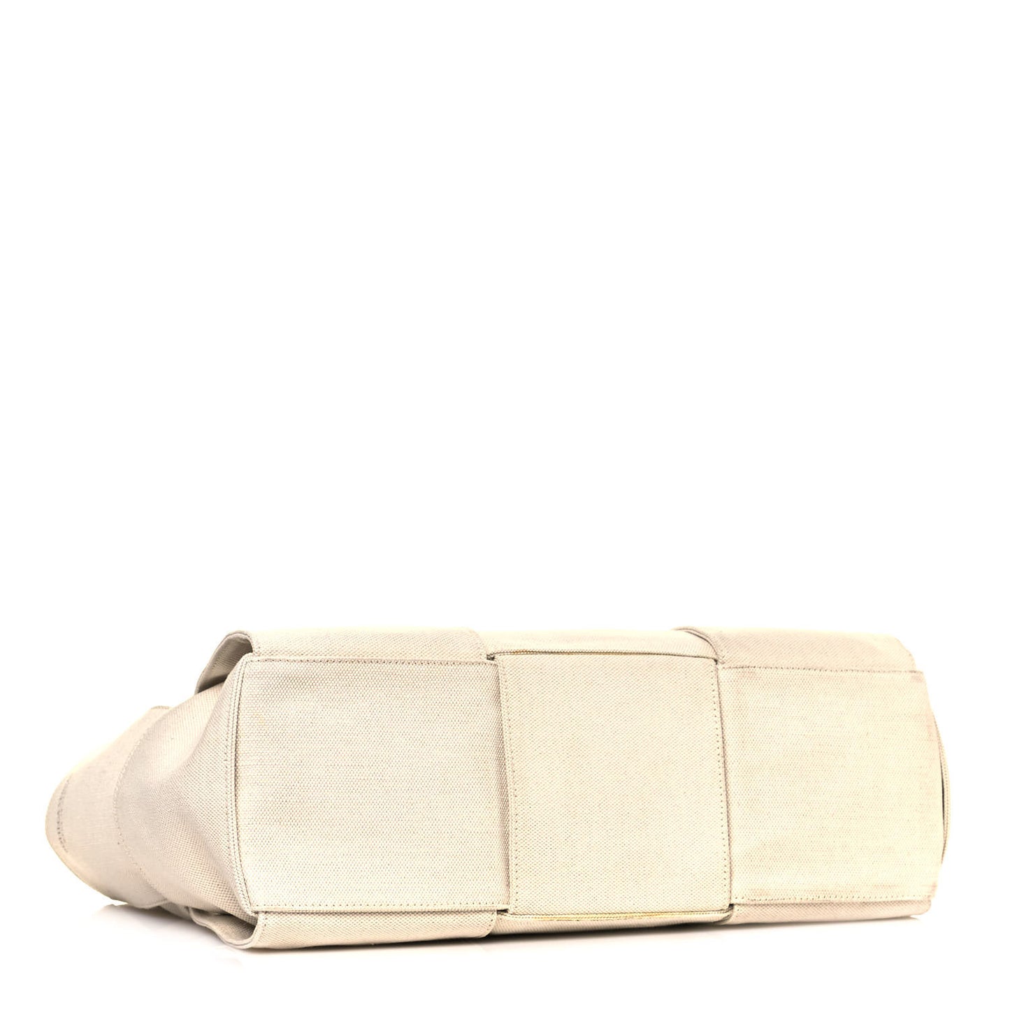 Linen Maxi Intrecciato Arco Tote Natural Black