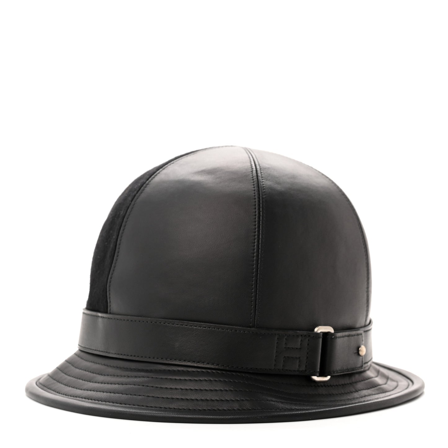 Wool Calfskin Hat 57 Black