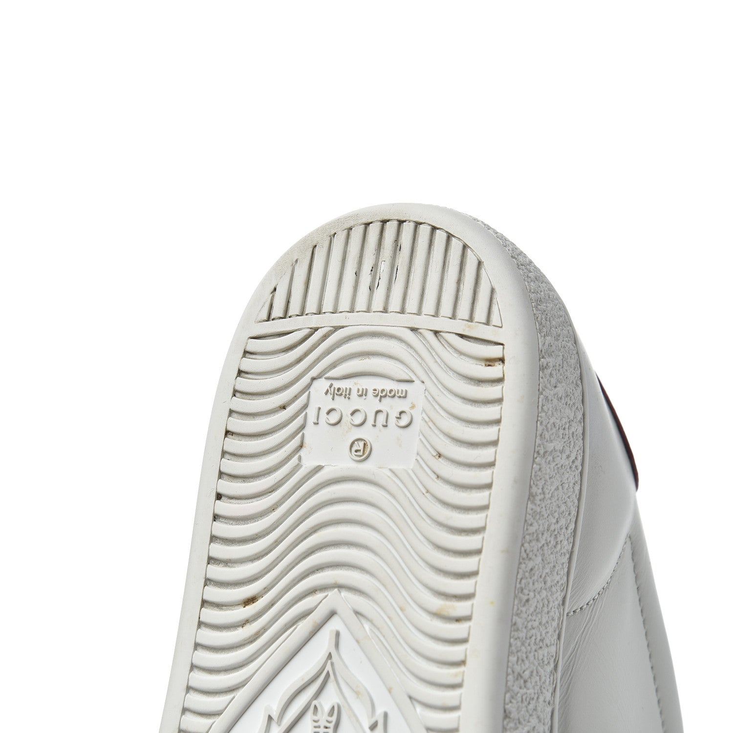 Gucci Calfskin Ayers Web Womens Ace Bow Lace Sneakers 37.5 White 16 of 21
