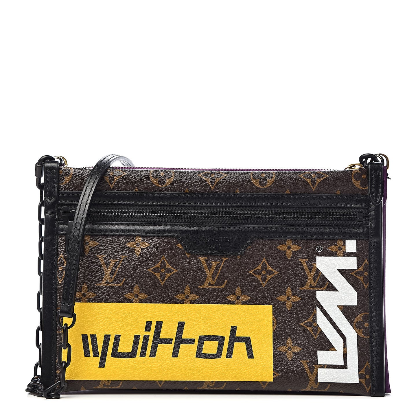 Monogram Double Flat Messenger Marron