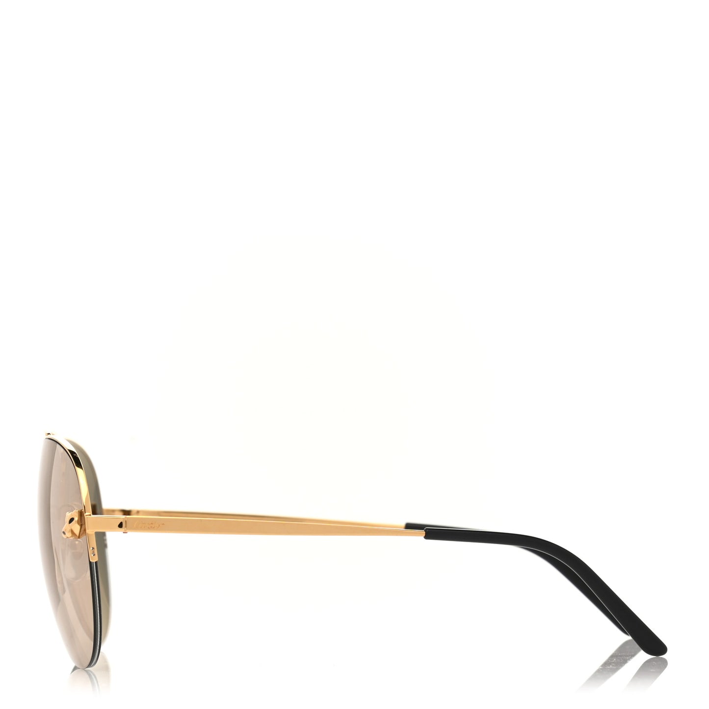 Panthere De Cartier Aviator Sunglasses Gold