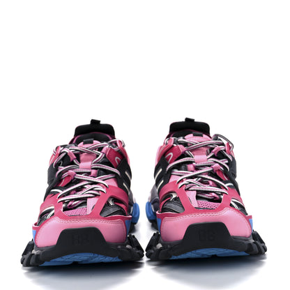 Balenciaga Mesh Nylon Metallic Fabric Womens Track Sneakers 37 Pink Blue 2 of 7