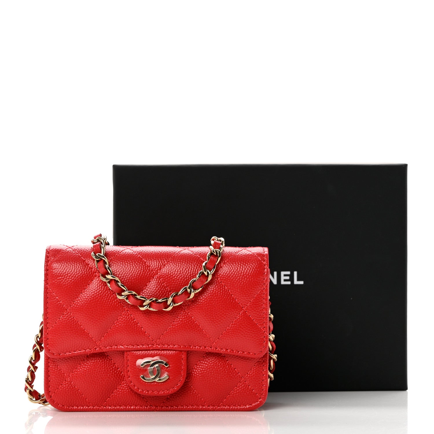 Chanel Caviar Quilted Mini Bag Red 9 of 9