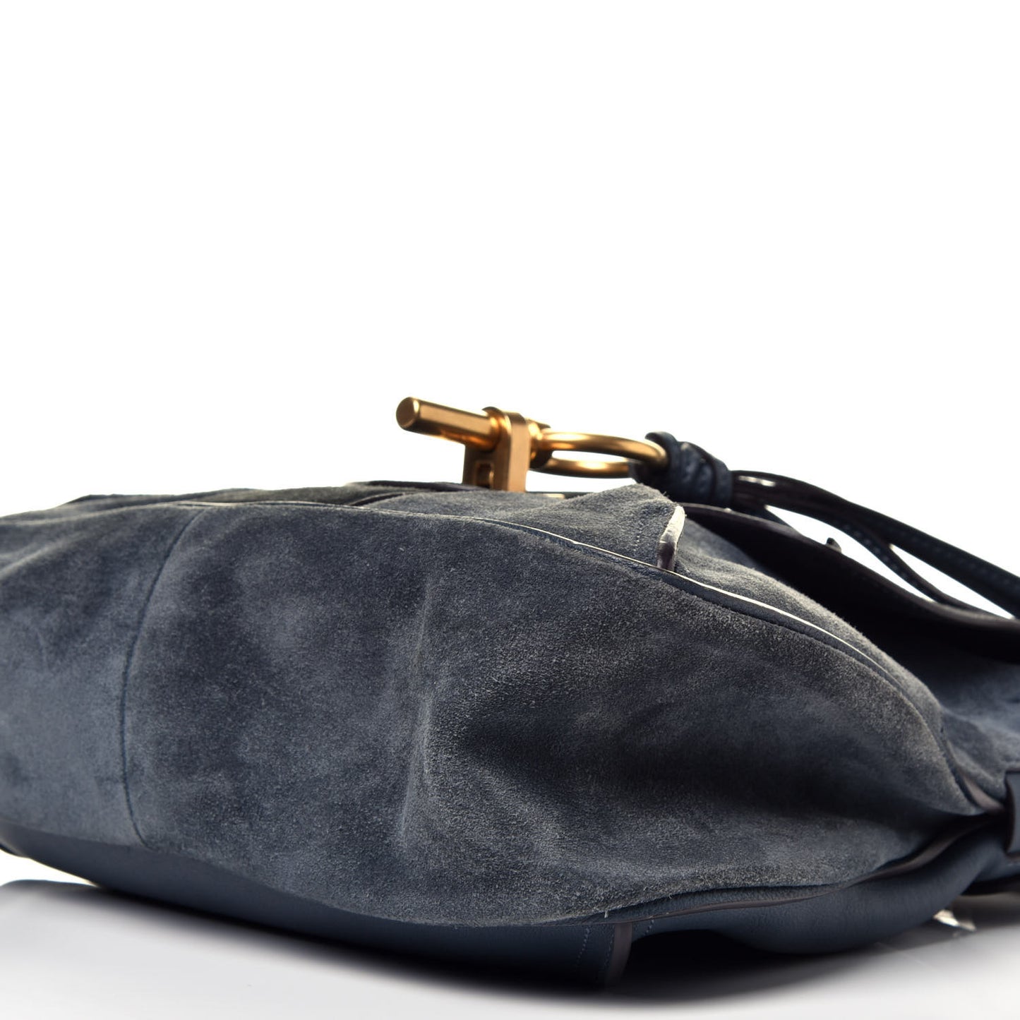 Suede Small Lexa Shoulder Bag Silver Blue