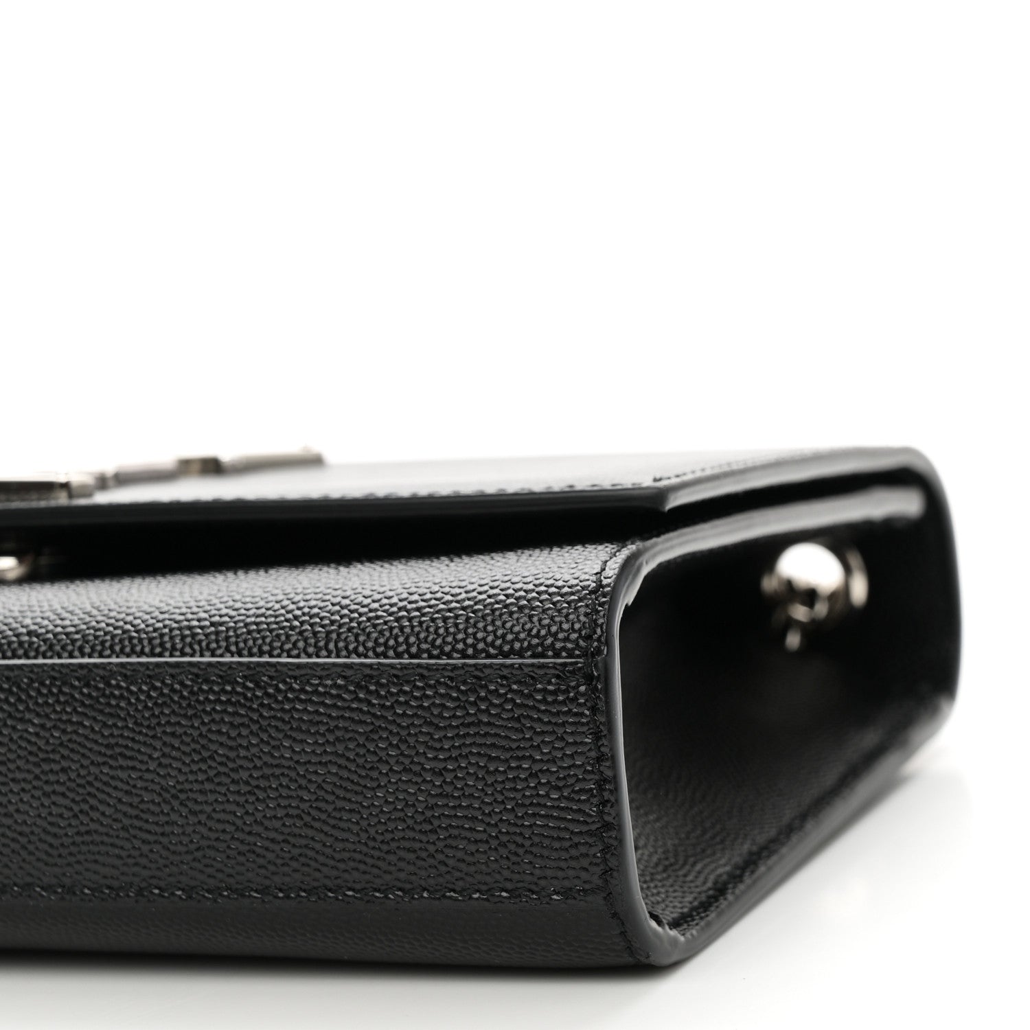 Saint Laurent Grain De Poudre Small Monogram Kate Satchel Black 9 of 10