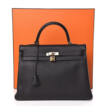 Hermes Togo Kelly Retourne 35 Black 11 of 11