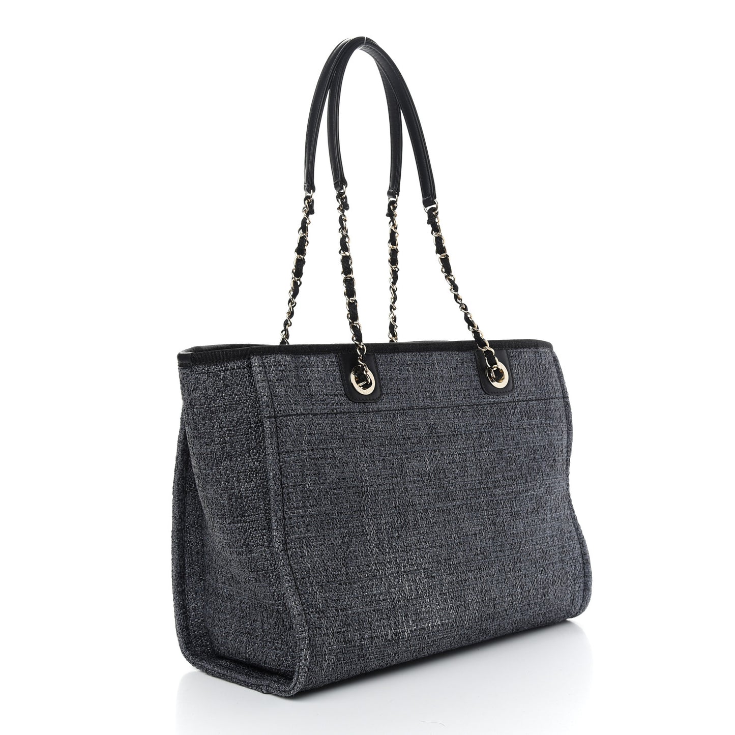 Lurex Boucle Small Deauville Tote Black
