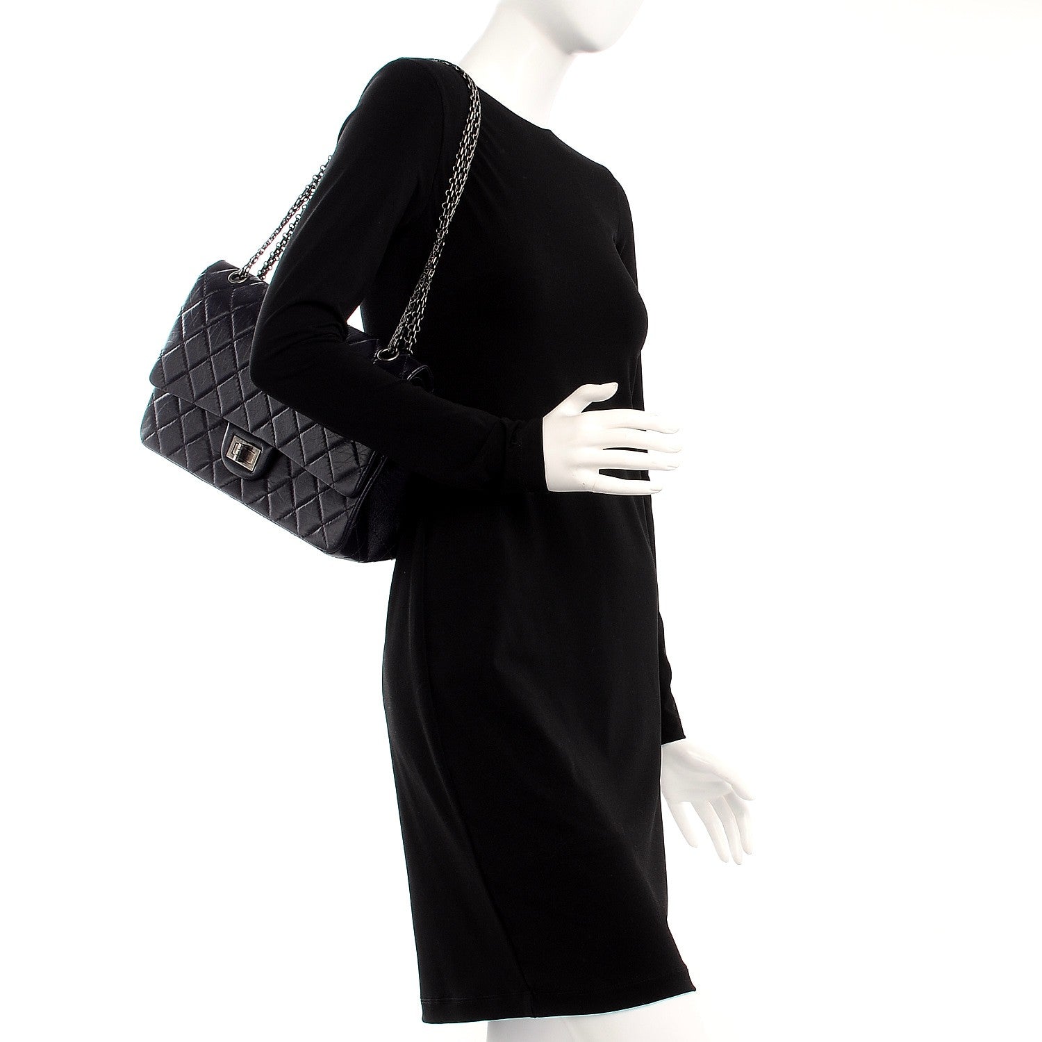 Chanel Aged Calfskin Quilted 2.55 Reissue 227 Flap Dark Purple 2 of 7