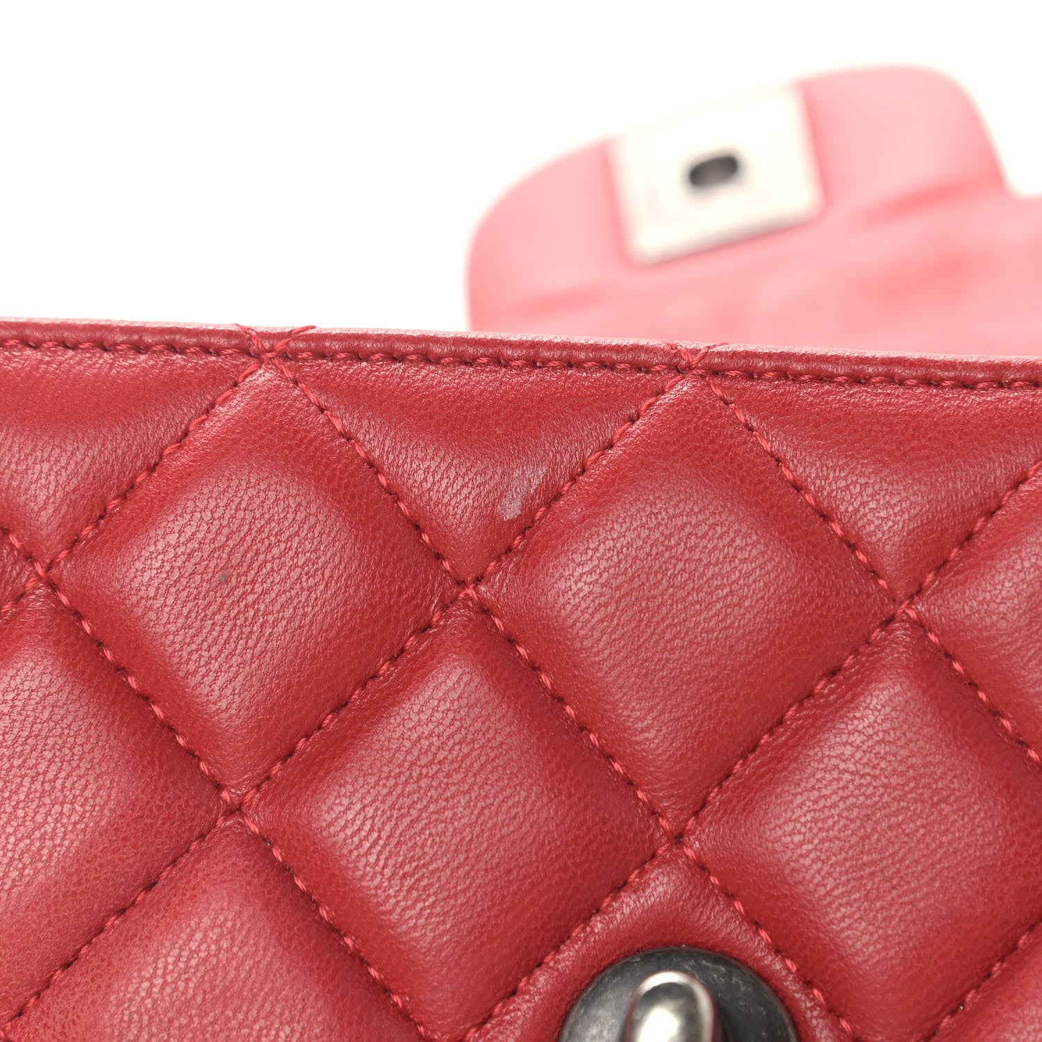 Chanel Lambskin Quilted Extra Mini Rectangular Flap Red 16 of 18