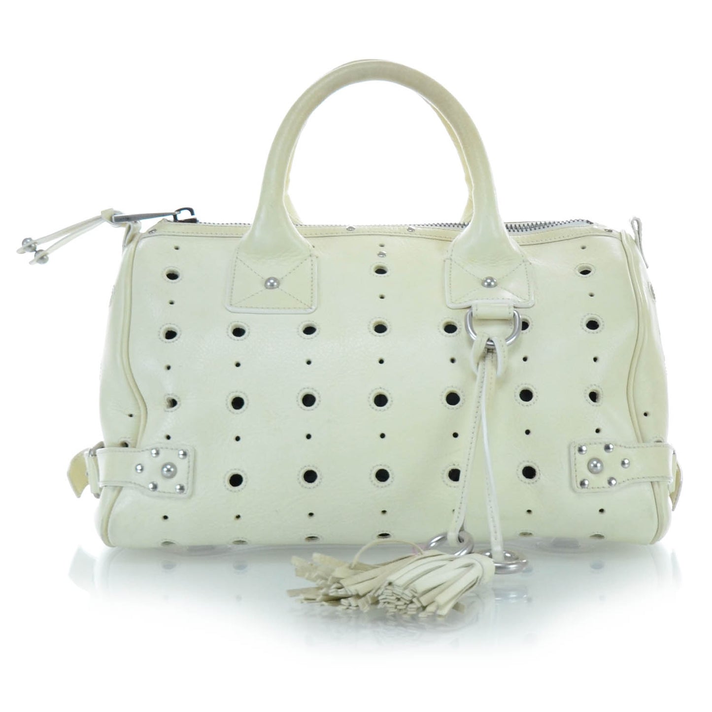 Leather Brigitte Satchel White