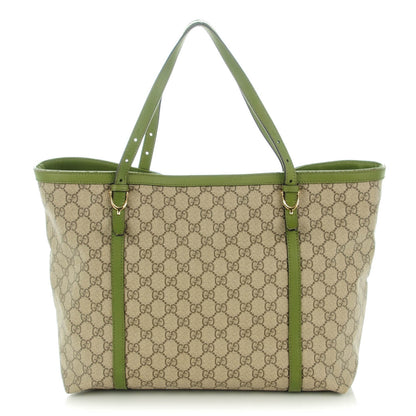 Gucci GG Supreme Monogram Medium Nice Tote Green 1 of 8