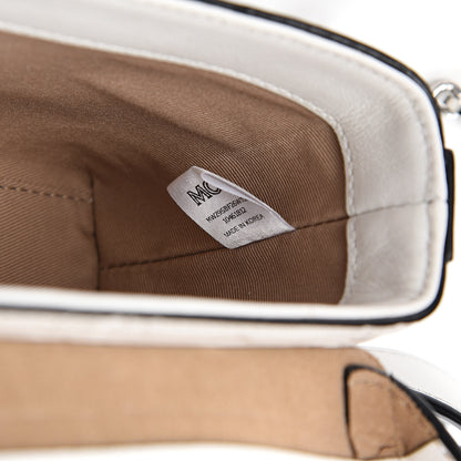 MCM Calfskin Ottomar Monogram Soft Berlin Belt Bag White 5 of 9