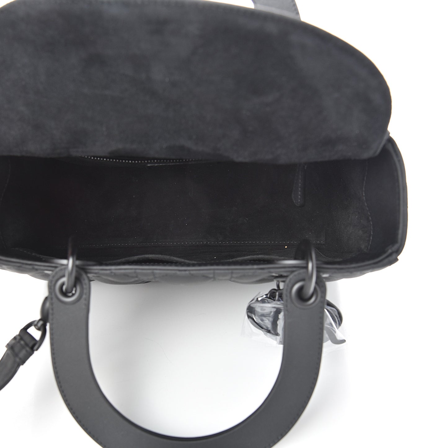 Ultra Matte Calfskin Cannage Medium Lady Dior Black